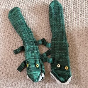 Green Alligator Novelty Socks